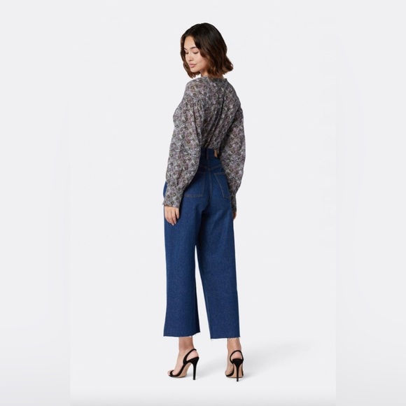 Joie Blouse Women's Size Medium Misty Lilac Ditsy Purple Long Sleeve Cotton Top - Picture 11 of 13